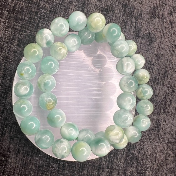 10mm Stunning Larimar Bracelet 💚🩵 - Picture 6 of 6